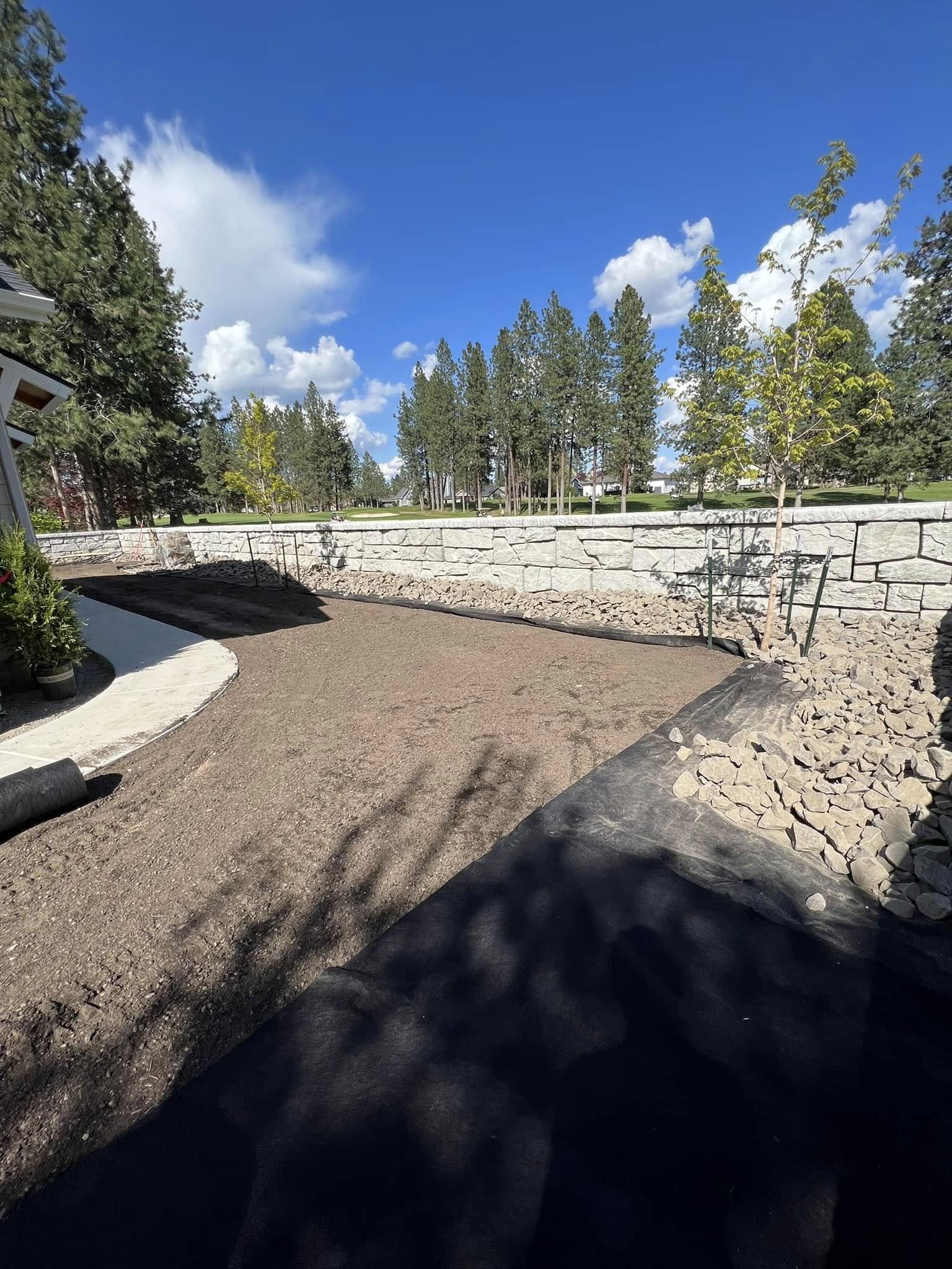 Landscape Drainage Project Coeur Dalene Idaho In North Idaho