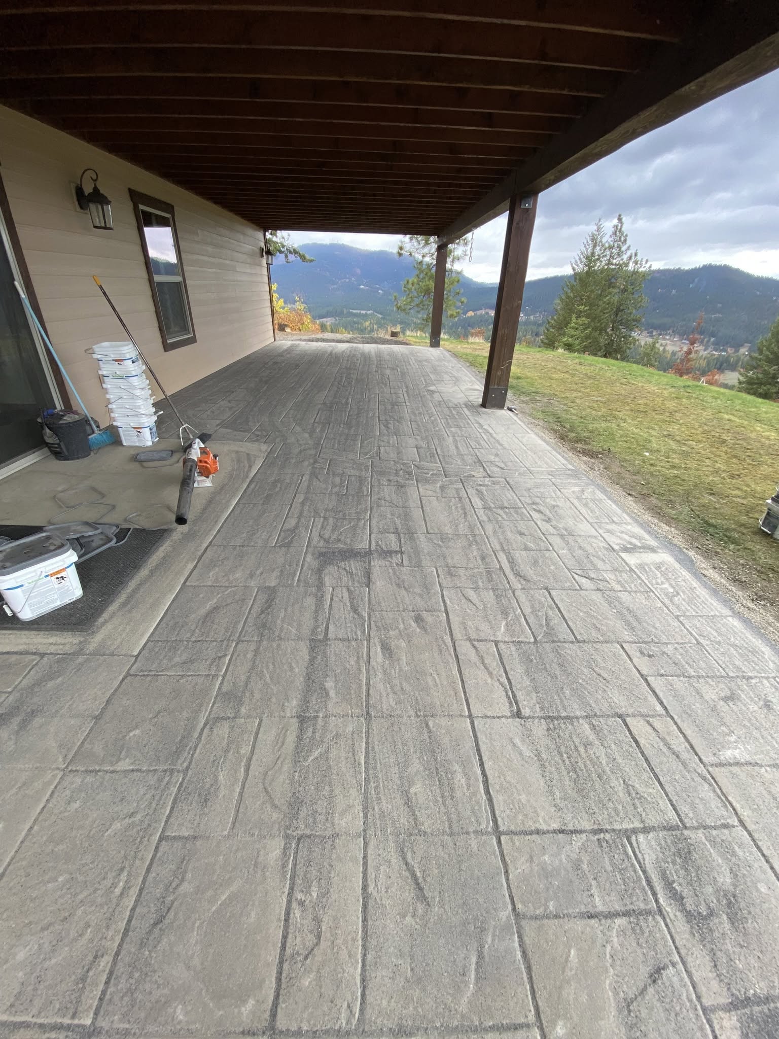 Sprinkler, irrigation, drainage and landscape project in North Idaho
